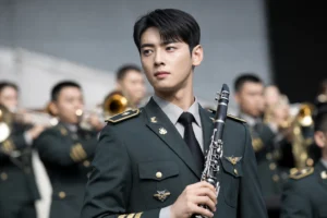 Cha Eun Woo military band service inspired editorial image
