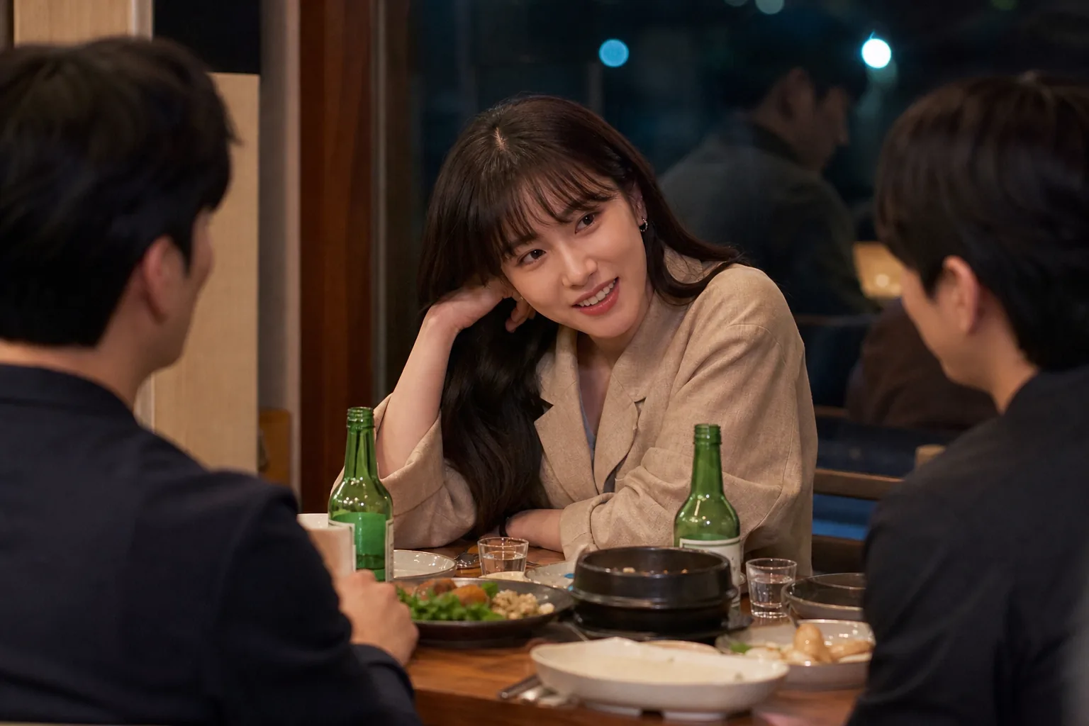 Occult romance drama mood showing emotional distance and supernatural tension