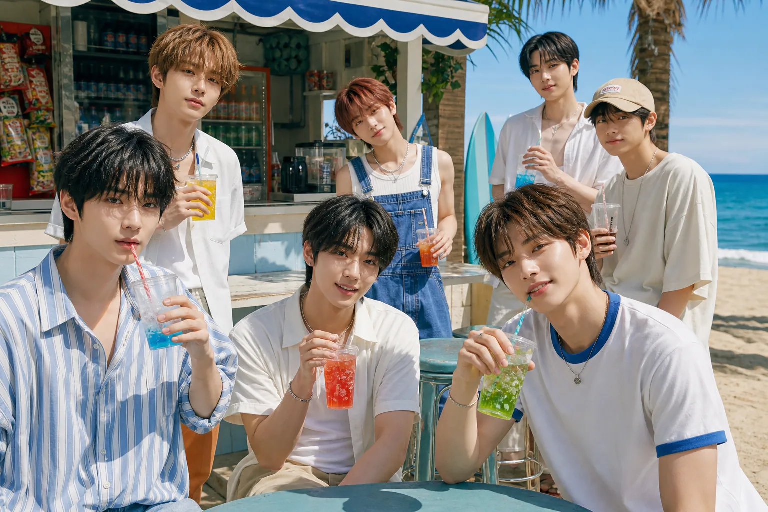 Beachside summer pop teaser concept for TWS SODA SODA