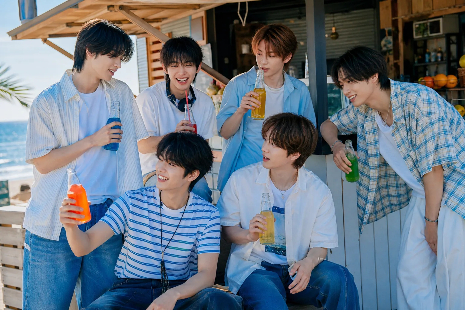 Beachside summer music video teaser concept for TWS SODA SODA