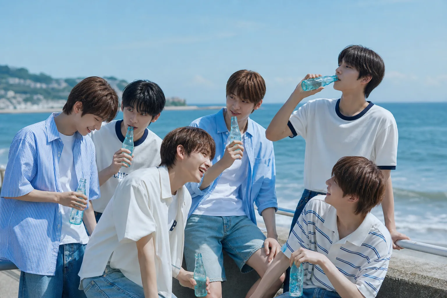 Japanese K-pop single release strategy with summer city pop imagery