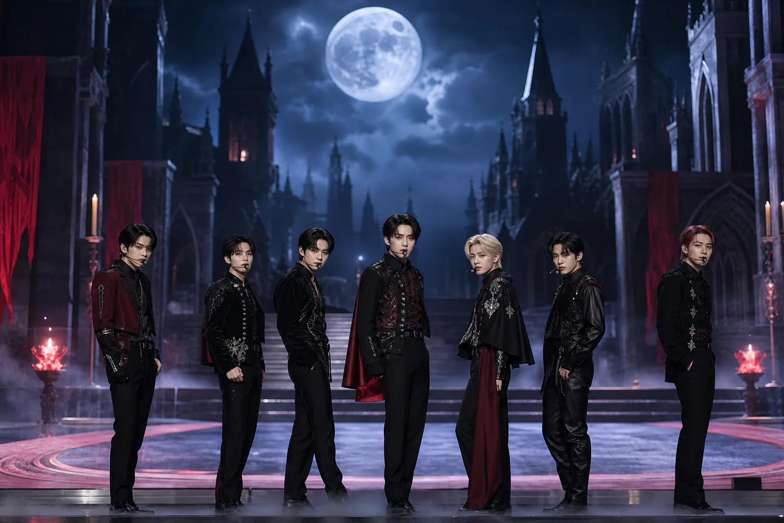 Dark Moon vampire storytelling concept connecting K-pop performance and webtoon fandom