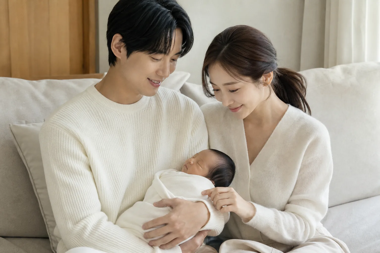 A Korean entertainment couple entering parenthood after years together