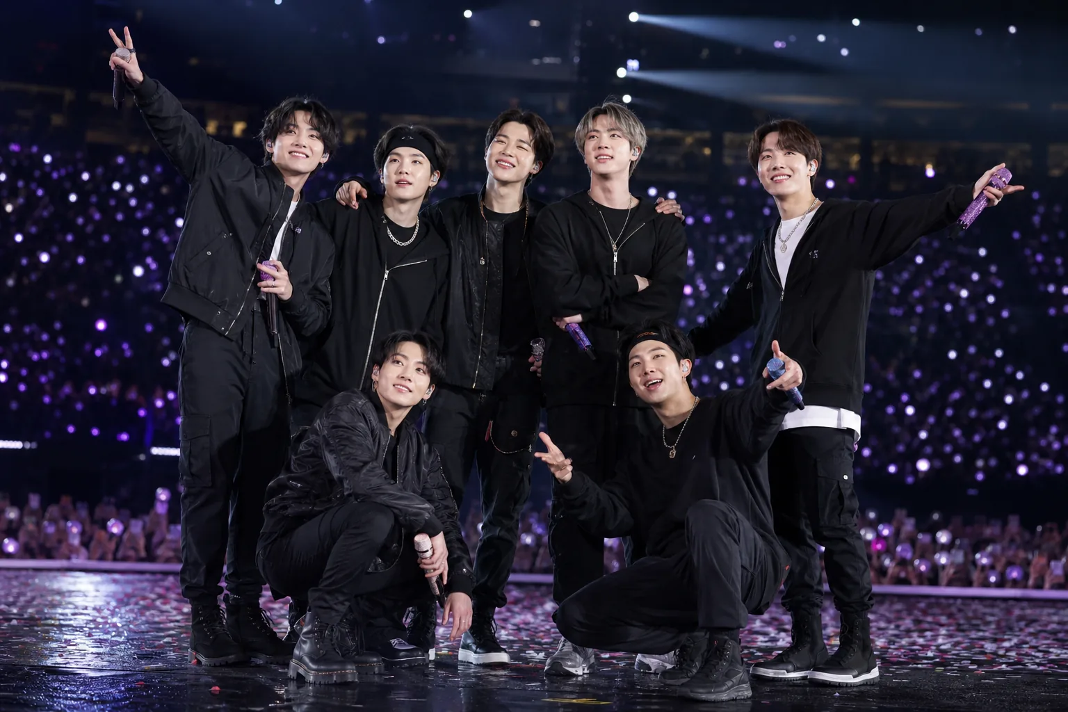 Vinyl record and music chart concept for BTS ARIRANG album sales