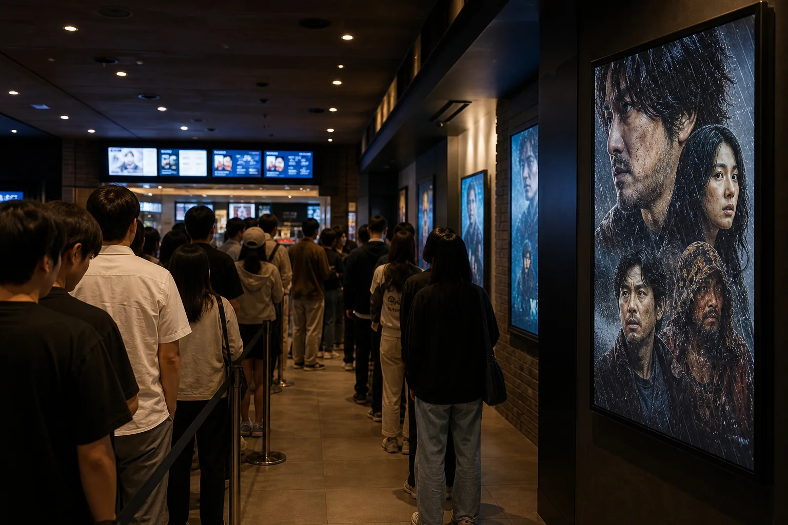Cinema ticket counter showing strong audience demand for Na Hong-jin's Hope