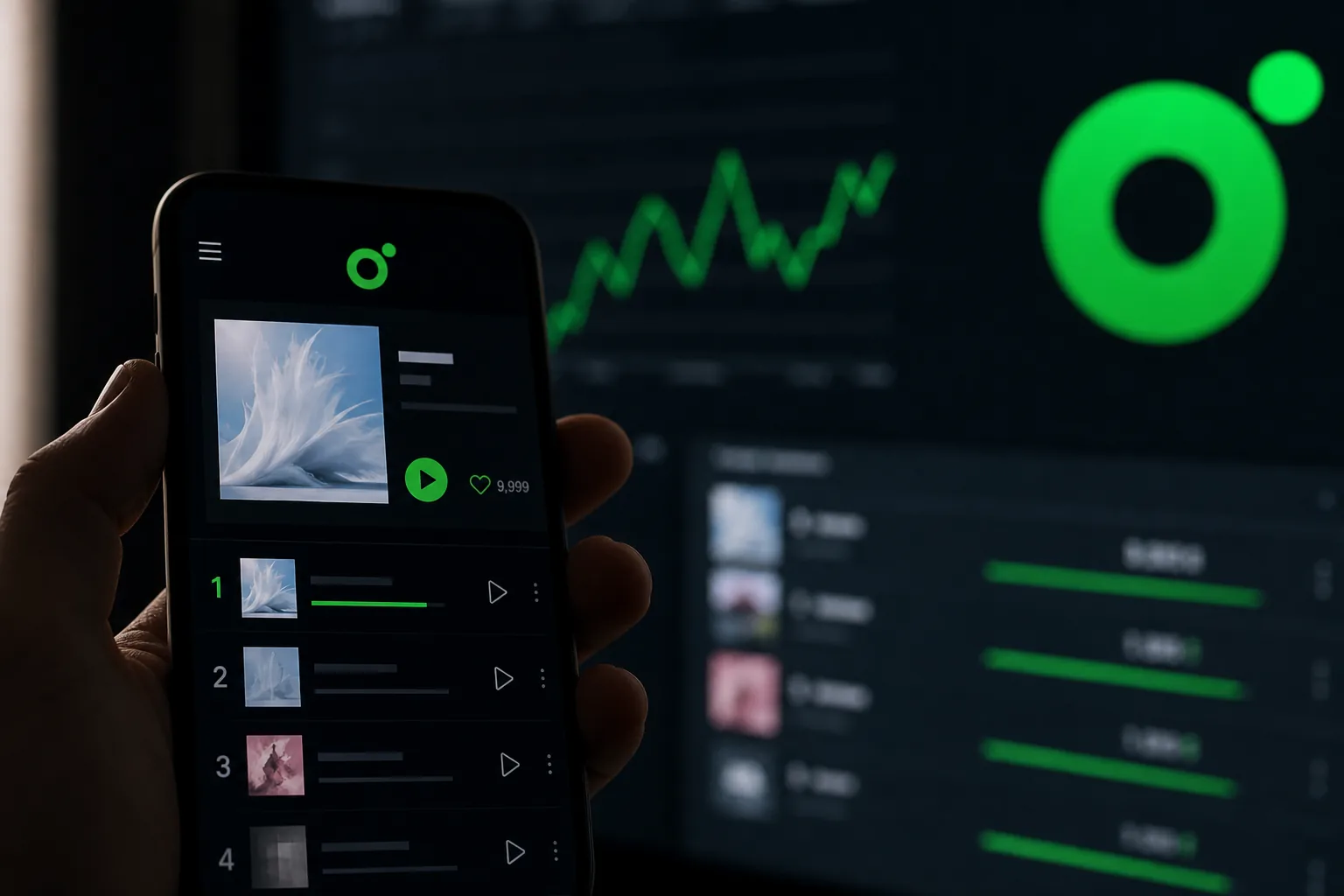 Korean digital music chart dashboard amid industry debate over rankings