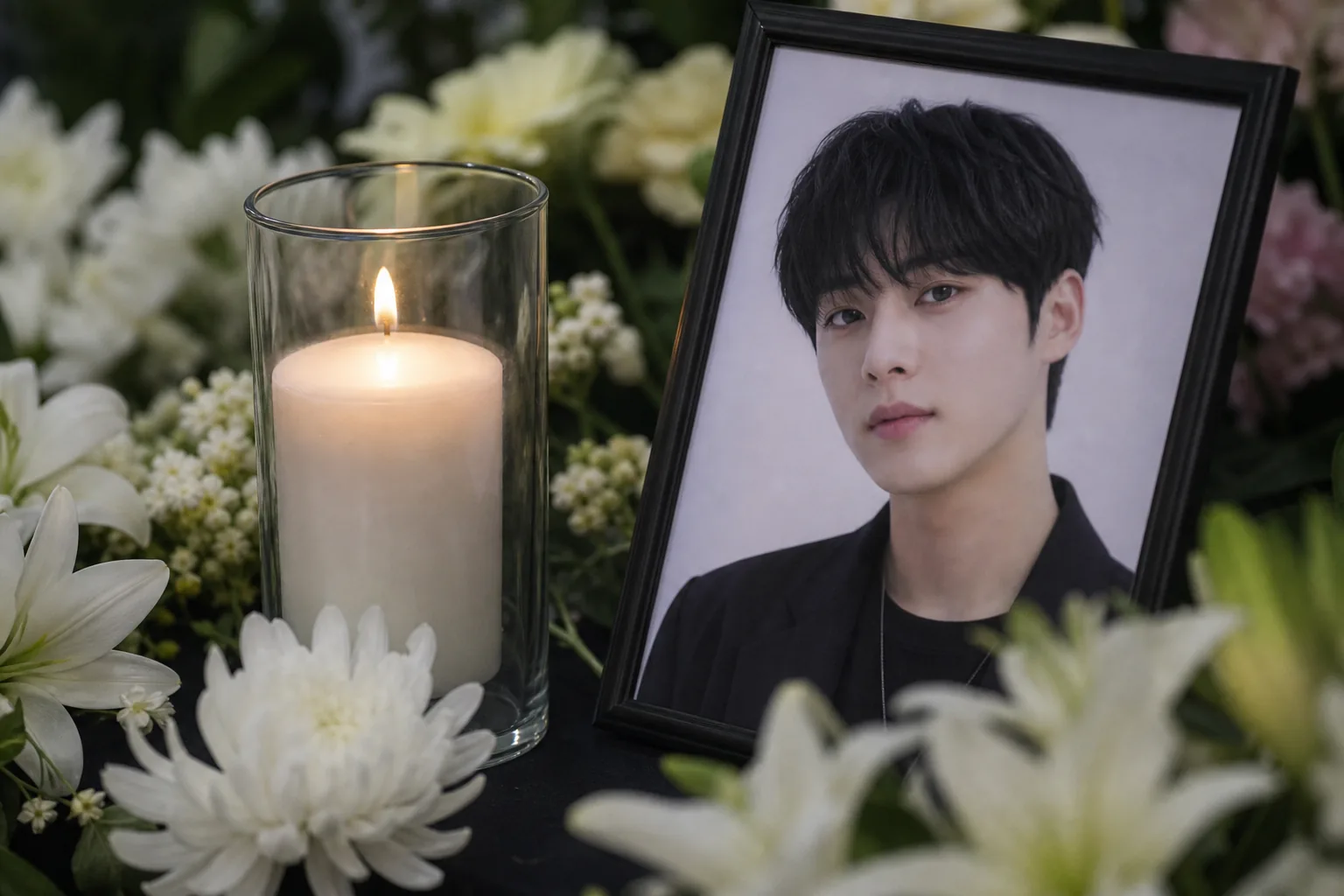Quiet K-pop rehearsal room symbolizing Kim Dongyoon's brief debut period with Spectrum