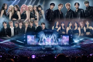 K-pop festival crowd and concert stage representing the 2027 Fanomenon event