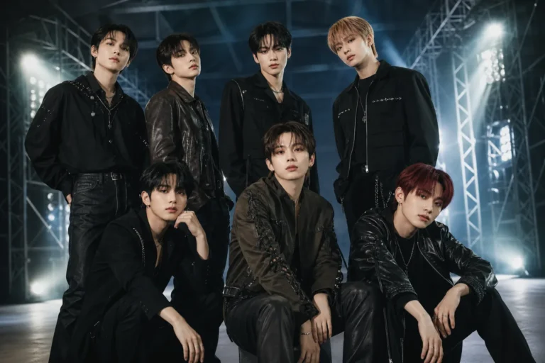 VERIVERY concert tour announcement with a modern stage atmosphere