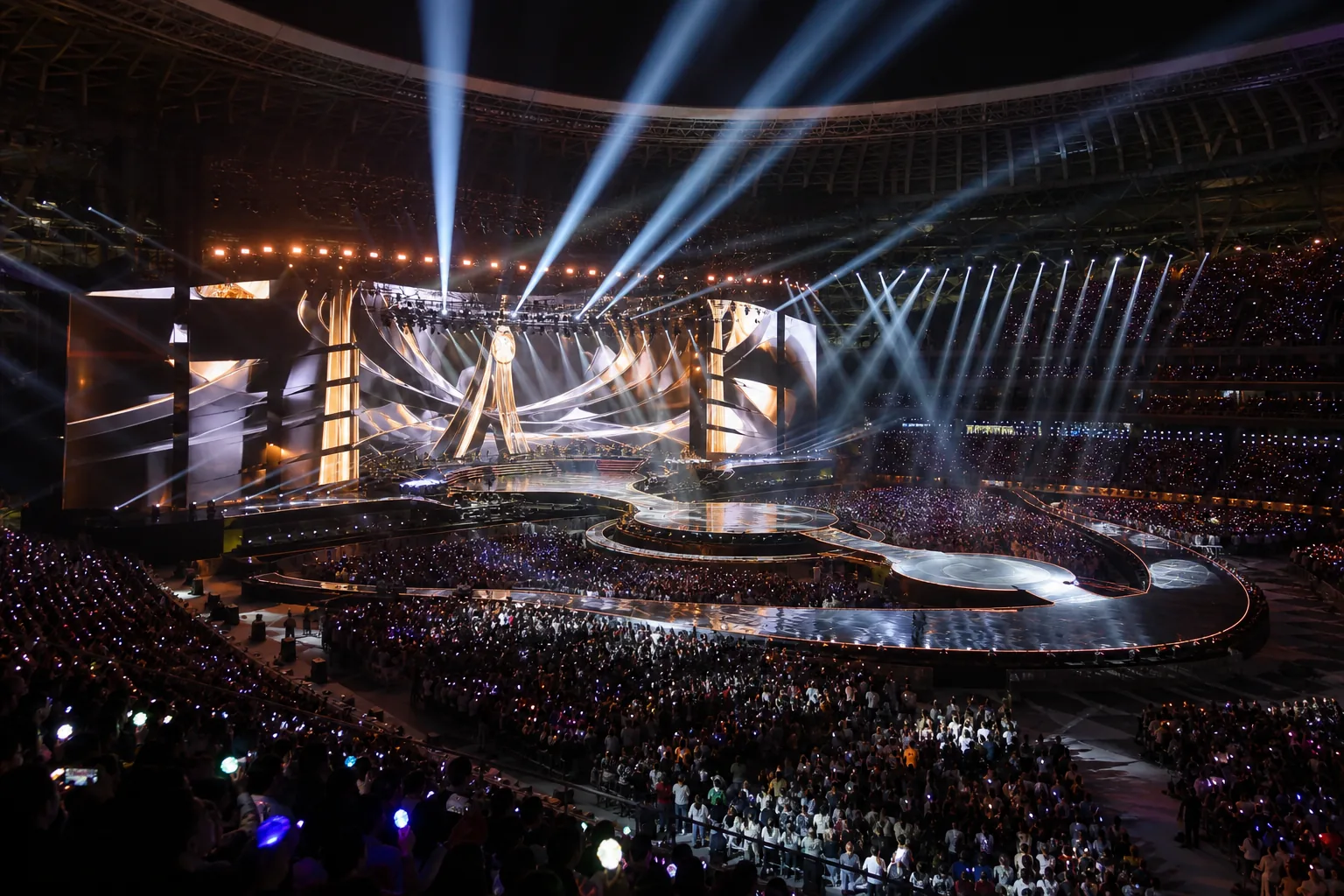 Kaohsiung stadium concert atmosphere for the 2026 Asia Artist Awards