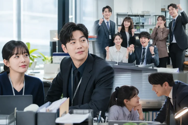 Office K-drama inspired scene for See You at Work Tomorrow ratings news