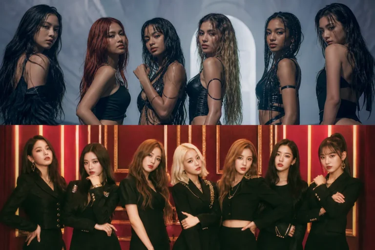 K-pop studio setup representing debate around KATSEYE Animal and CLC Devil
