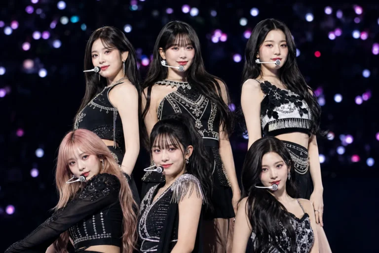 IVE North American tour concert stage with cheering audience