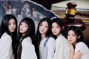 K-pop music video production scene representing ILLIT plagiarism debate