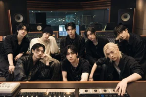 Stray Kids SKZ-Replay 2026 Pt. 1 digital compilation concept with recording studio atmosphere