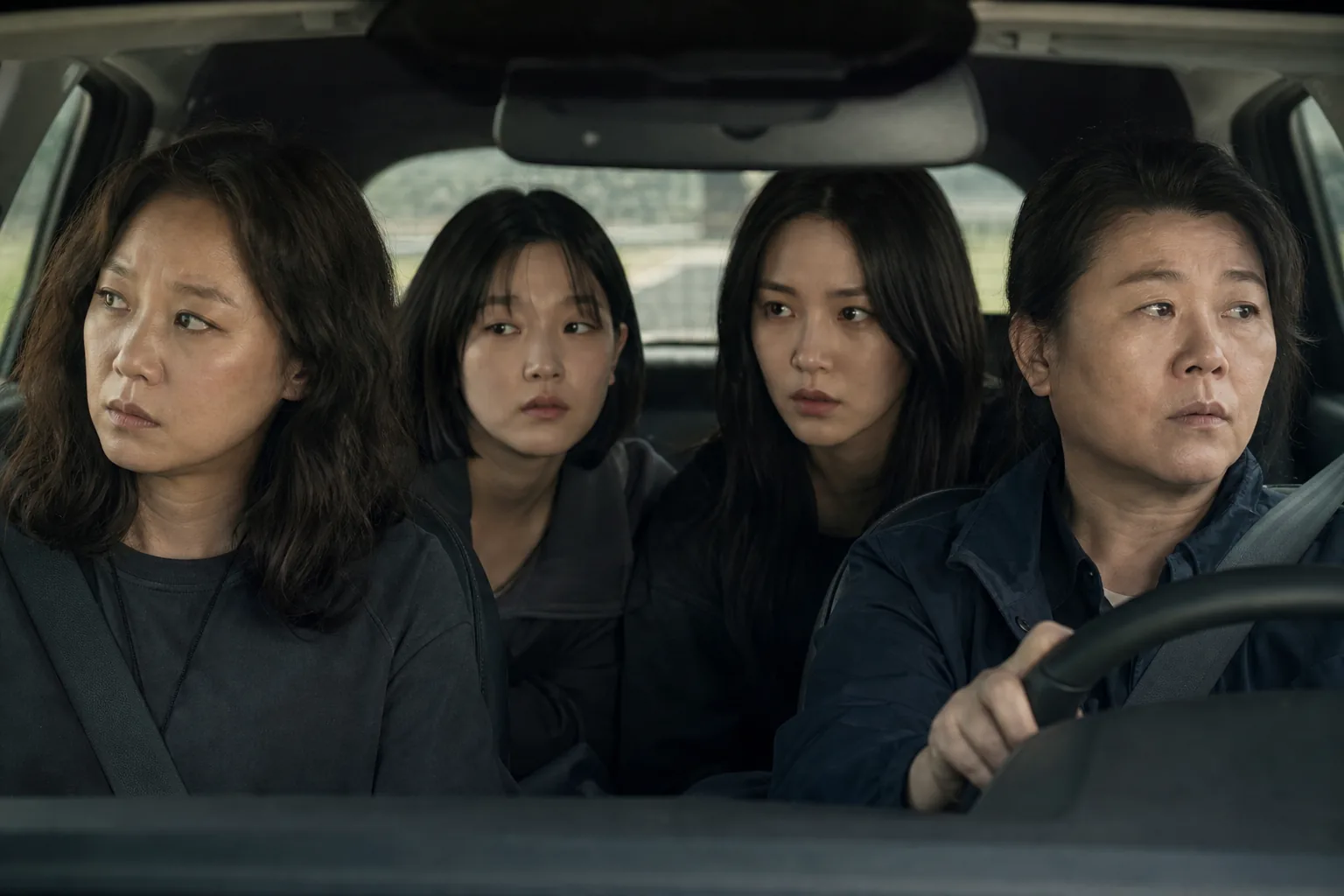 Mother and daughters preparing for a tense Korean revenge film journey