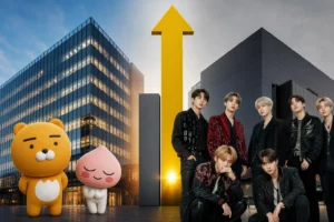 K-pop business revenue ranking with Seoul entertainment district office buildings