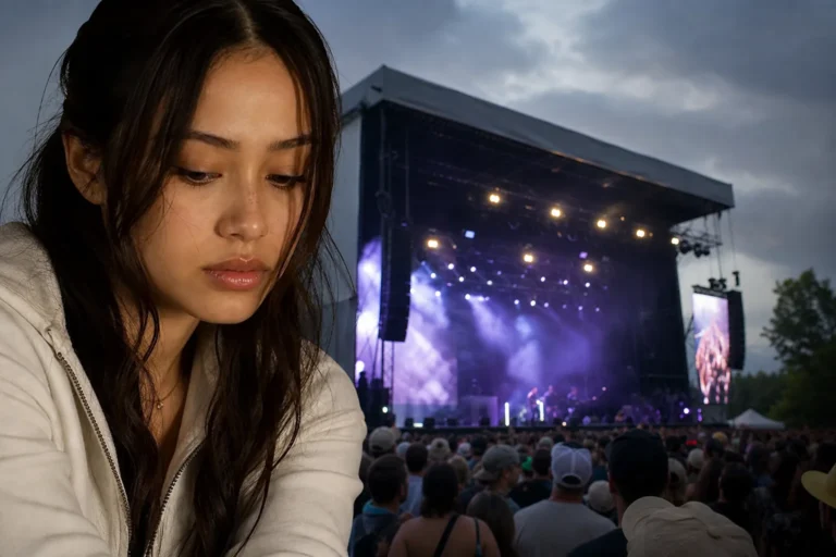 KATSEYE festival stage concept for Sophia illness update