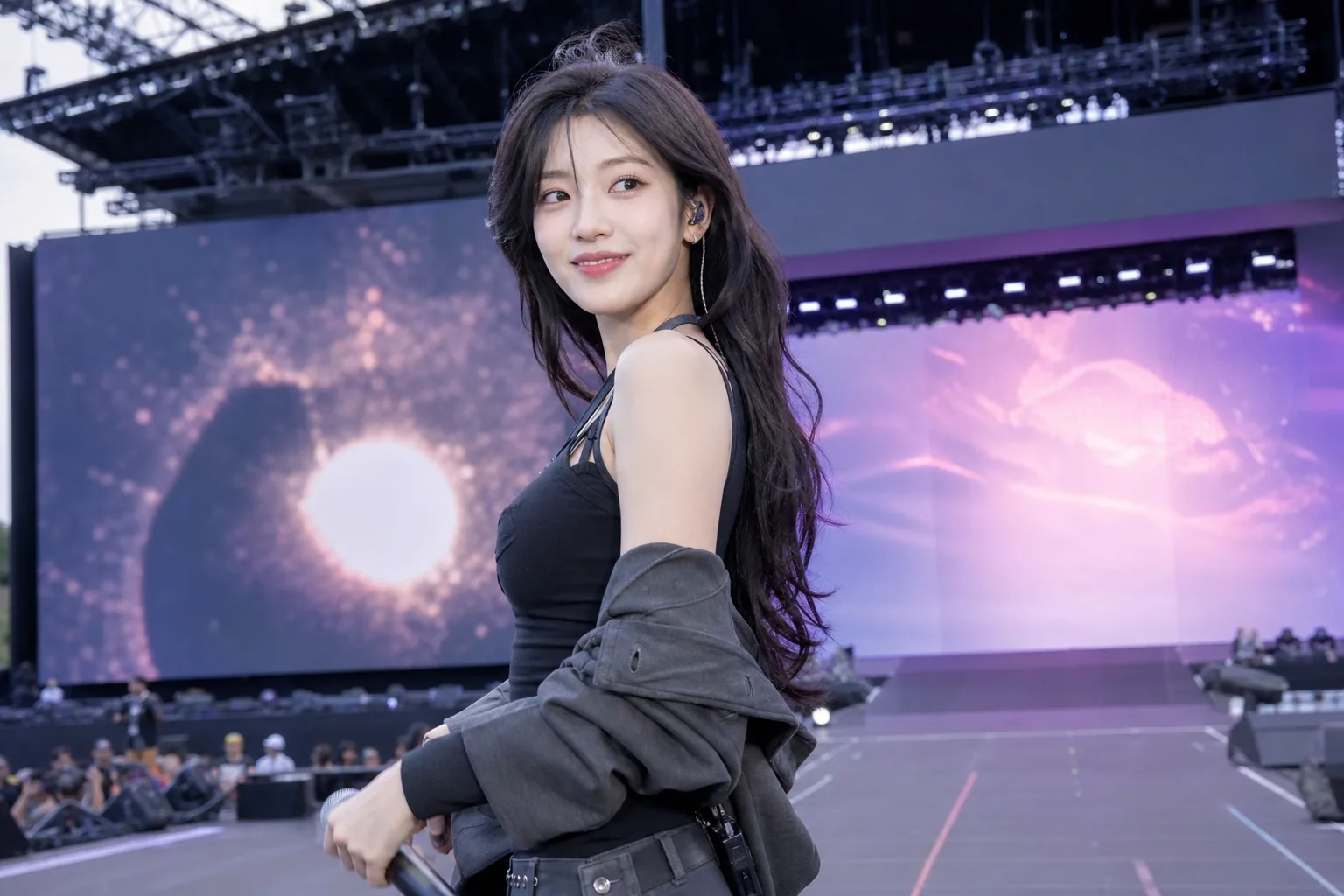 IVE North American tour fan attention and idol image editorial concept