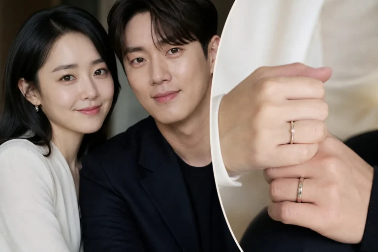 Elegant wedding rings representing Moon Geun-young and Jung Pyung marriage news