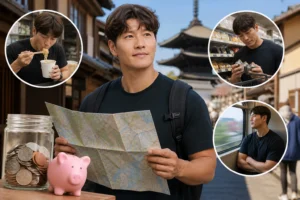 Editorial travel image representing Kim Jong Kook's frugal Japan variety trip