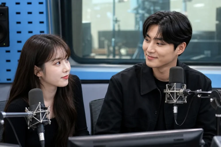 Radio studio microphones representing Wendy and Young K dating rumor coverage