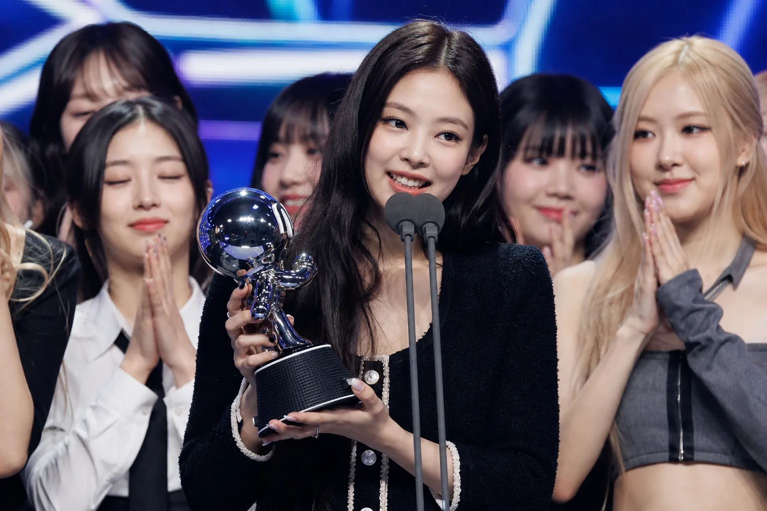 K-pop music show trophy moment for Jennie's Less than a Lover
