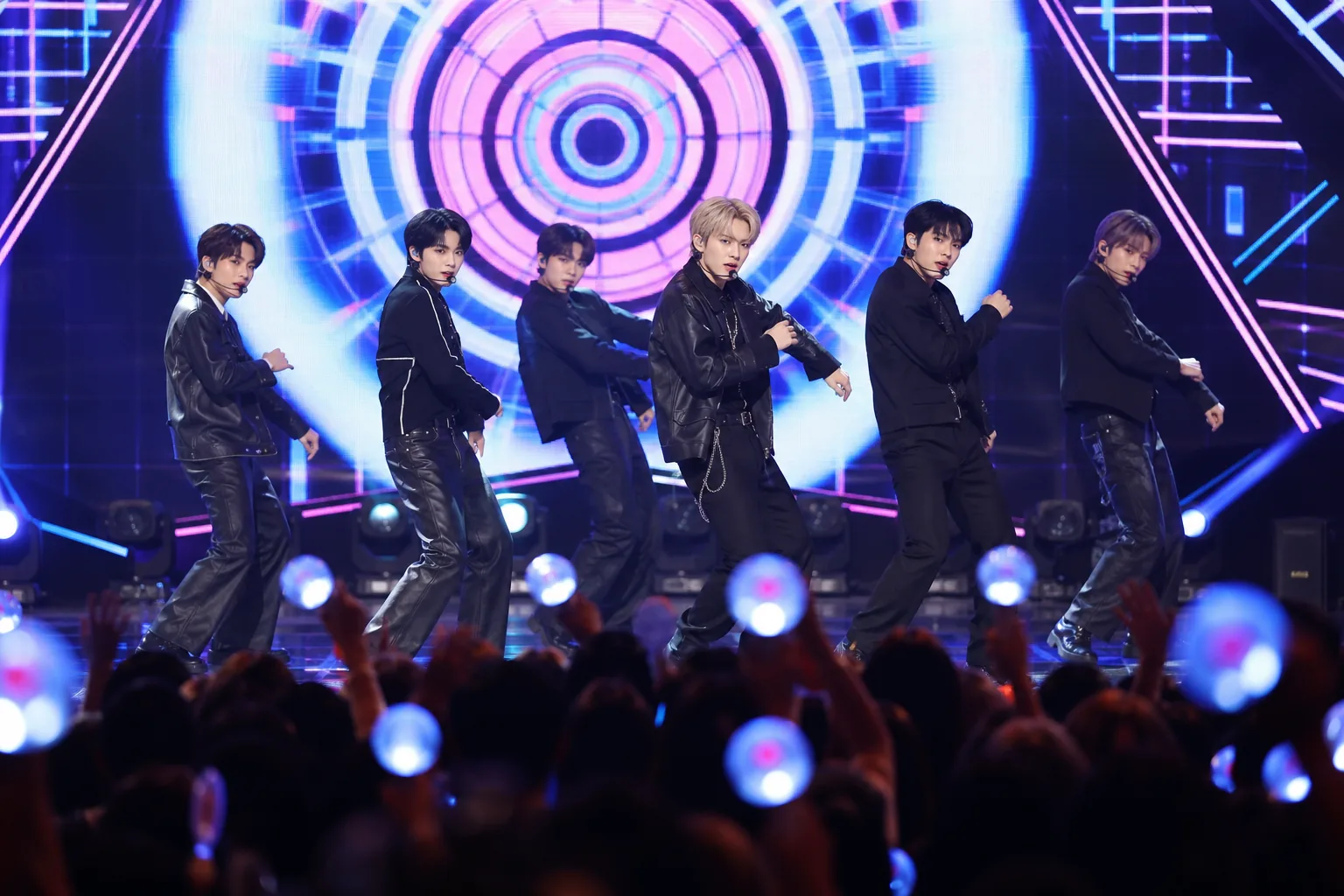 Television control room monitoring a K-pop music show schedule change