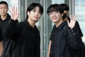 BTS North American tour departure editorial image