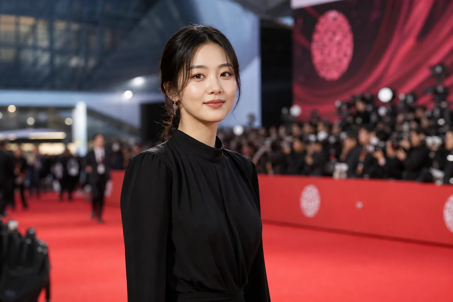 Busan International Film Festival red carpet atmosphere for Kim Min Ha hosting announcement