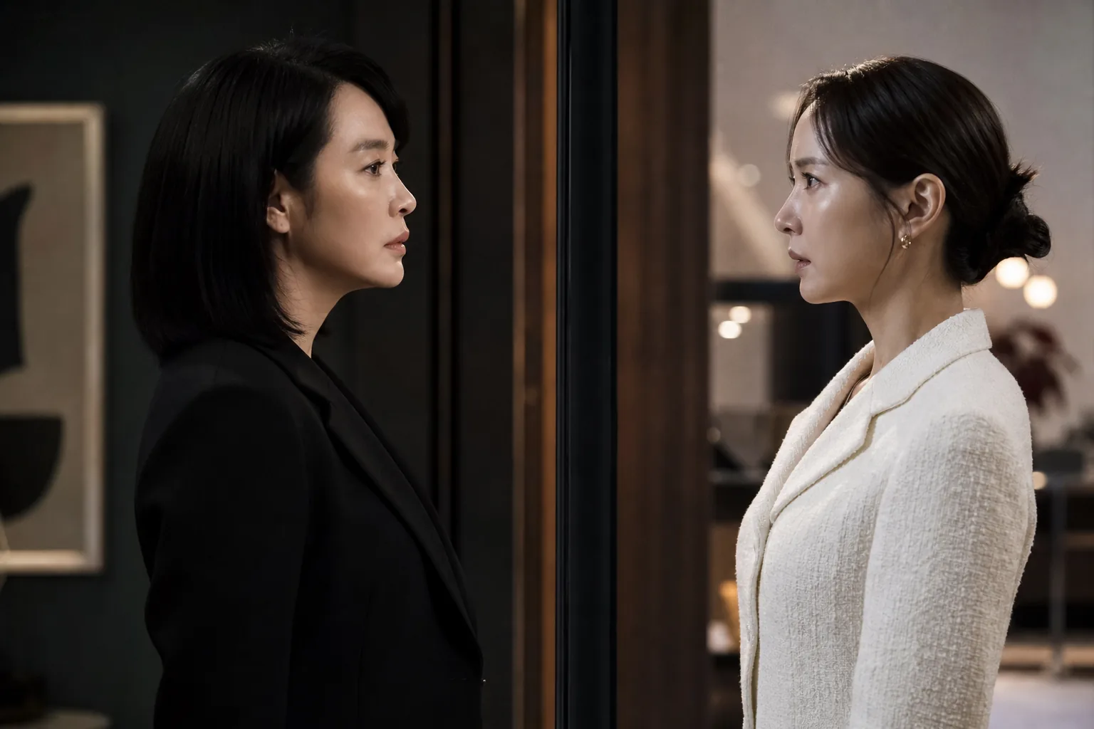 Two neighboring families in a tense K-drama black comedy setup