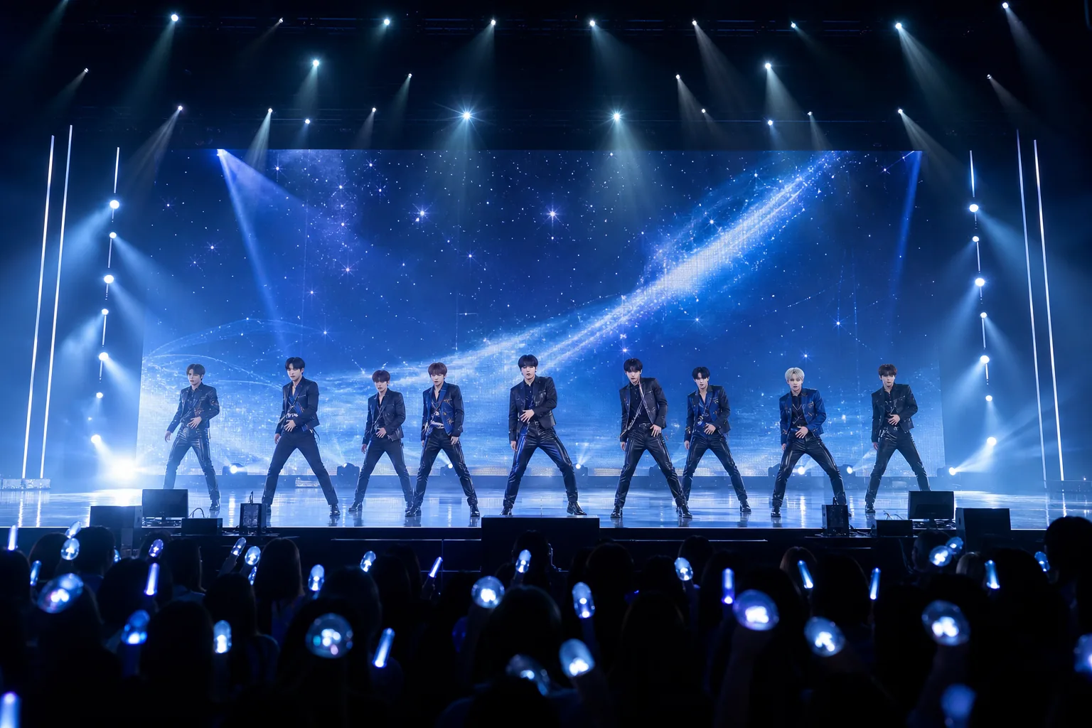K-pop group Asia tour map and concert planning concept