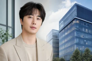 Editorial image representing Jung Il Woo's new global entertainment chapter