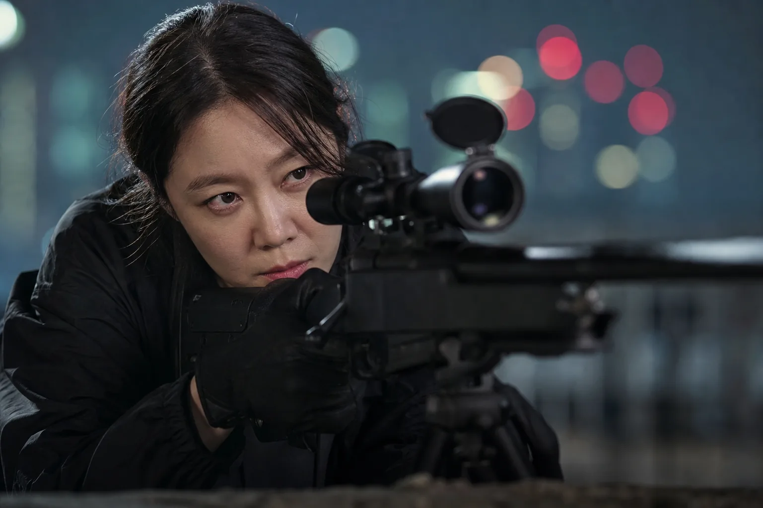 AI-generated Korean office thriller scene with a working mother balancing two lives