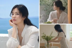 Elegant summer lifestyle scene inspired by Song Hye Kyo's new photo diary