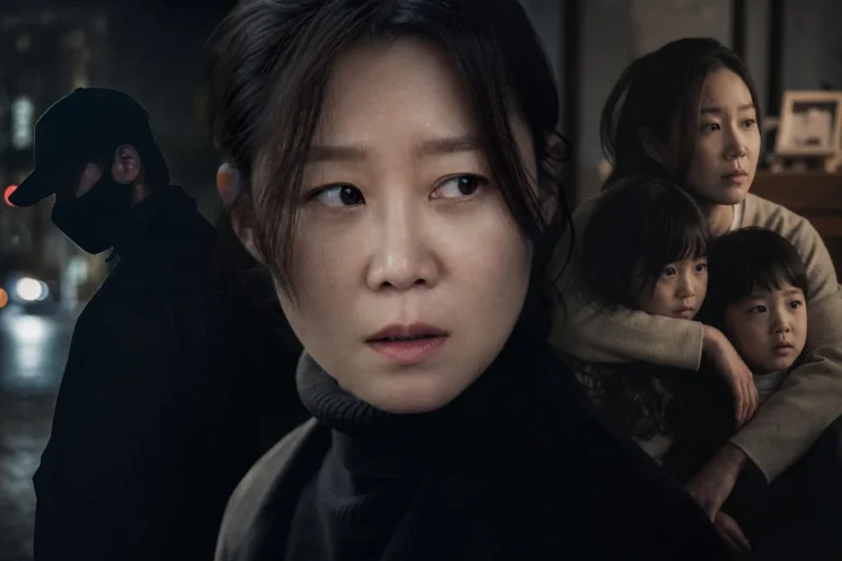 Korean thriller drama scene suggesting a working mother’s secret double life