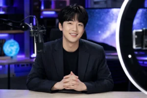Editorial image representing a Korean entertainer beginning live streaming activities