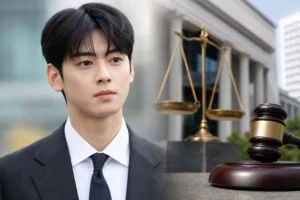 Editorial image representing Cha Eun Woo's tax adjudication process