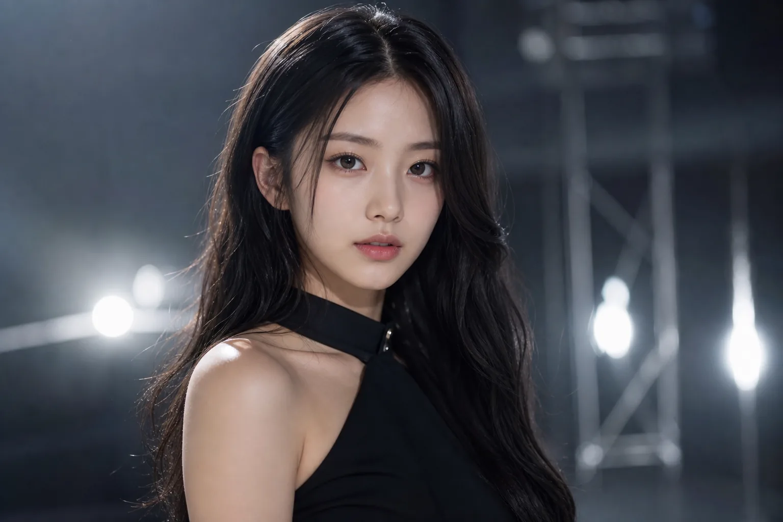 Two sisters sharing a supportive backstage moment before a K-pop debut