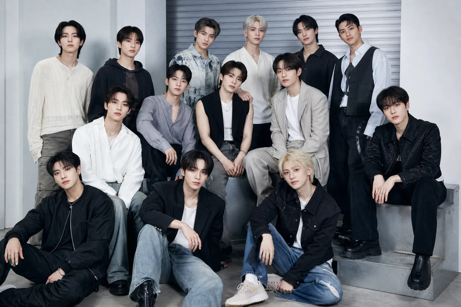 Editorial image of K-pop albums arranged for a Japanese music market story