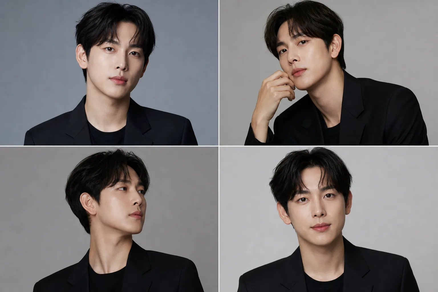 Editorial studio portrait concept reflecting Yim Si Wan’s refined new profile imagery