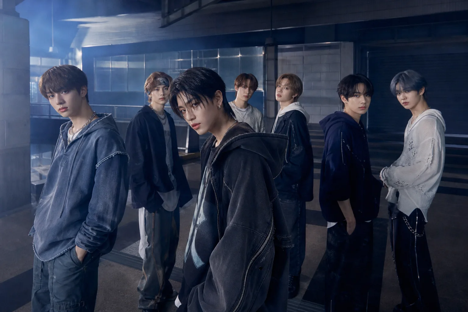 Editorial image of a K-pop comeback trailer viewing setting