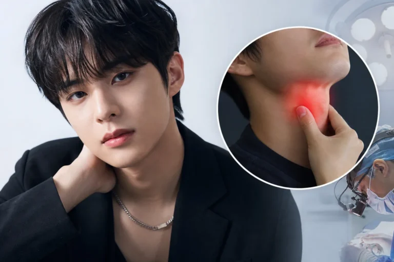 Editorial image representing a K-pop singer’s vocal recovery period