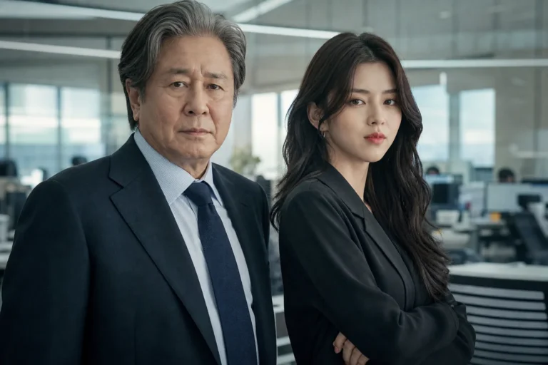 Editorial image representing a multigenerational office comedy film