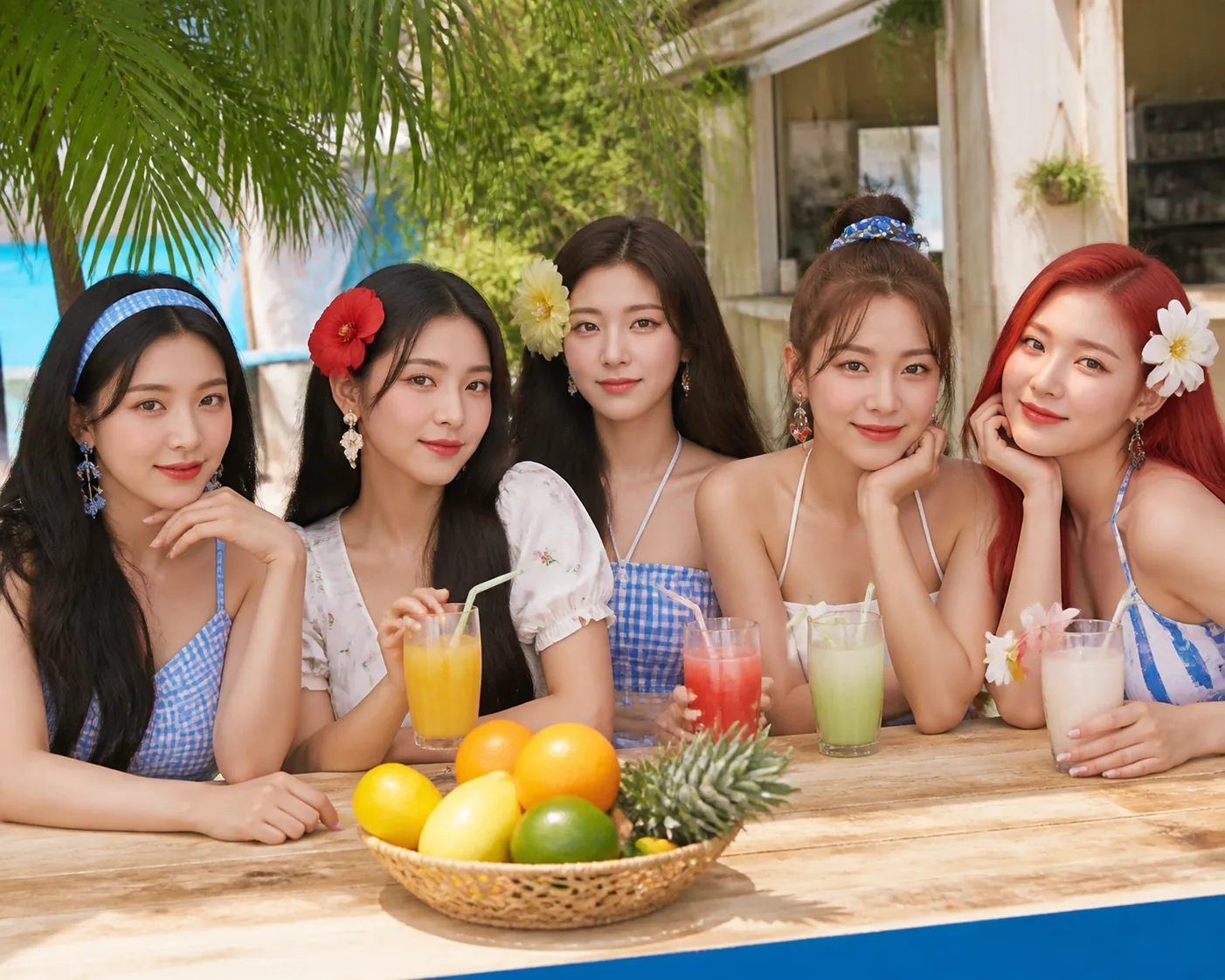 Digital music charts and headphones representing Red Velvet’s chart performance