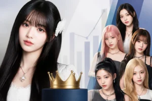 Editorial image representing August K-pop rookie idol brand reputation rankings
