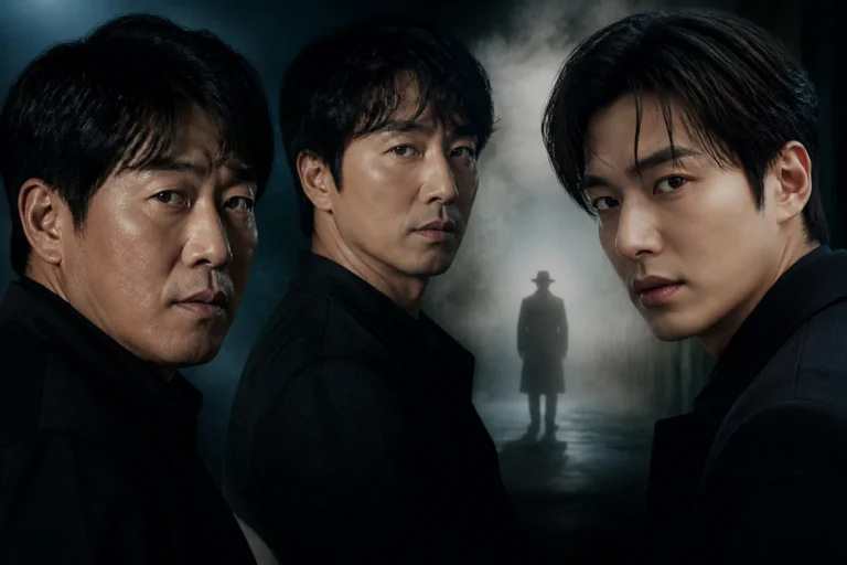 Editorial image representing the Korean mystery film Assassins and its investigation storyline