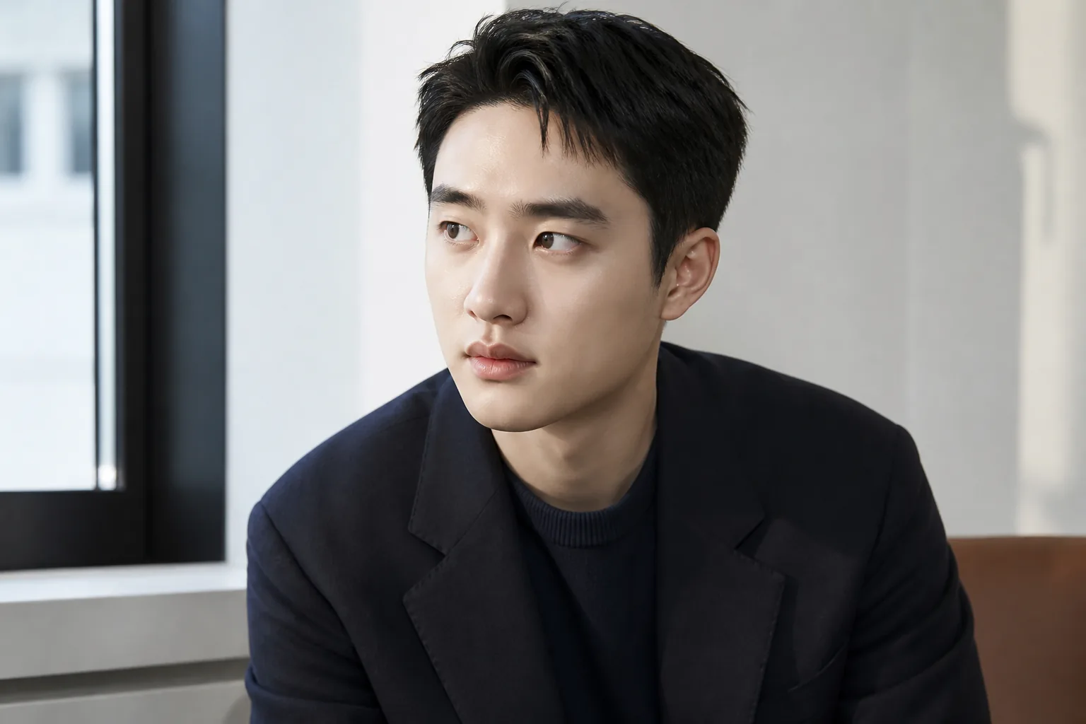 Editorial visual of a Korean entertainment agency reviewing online reports