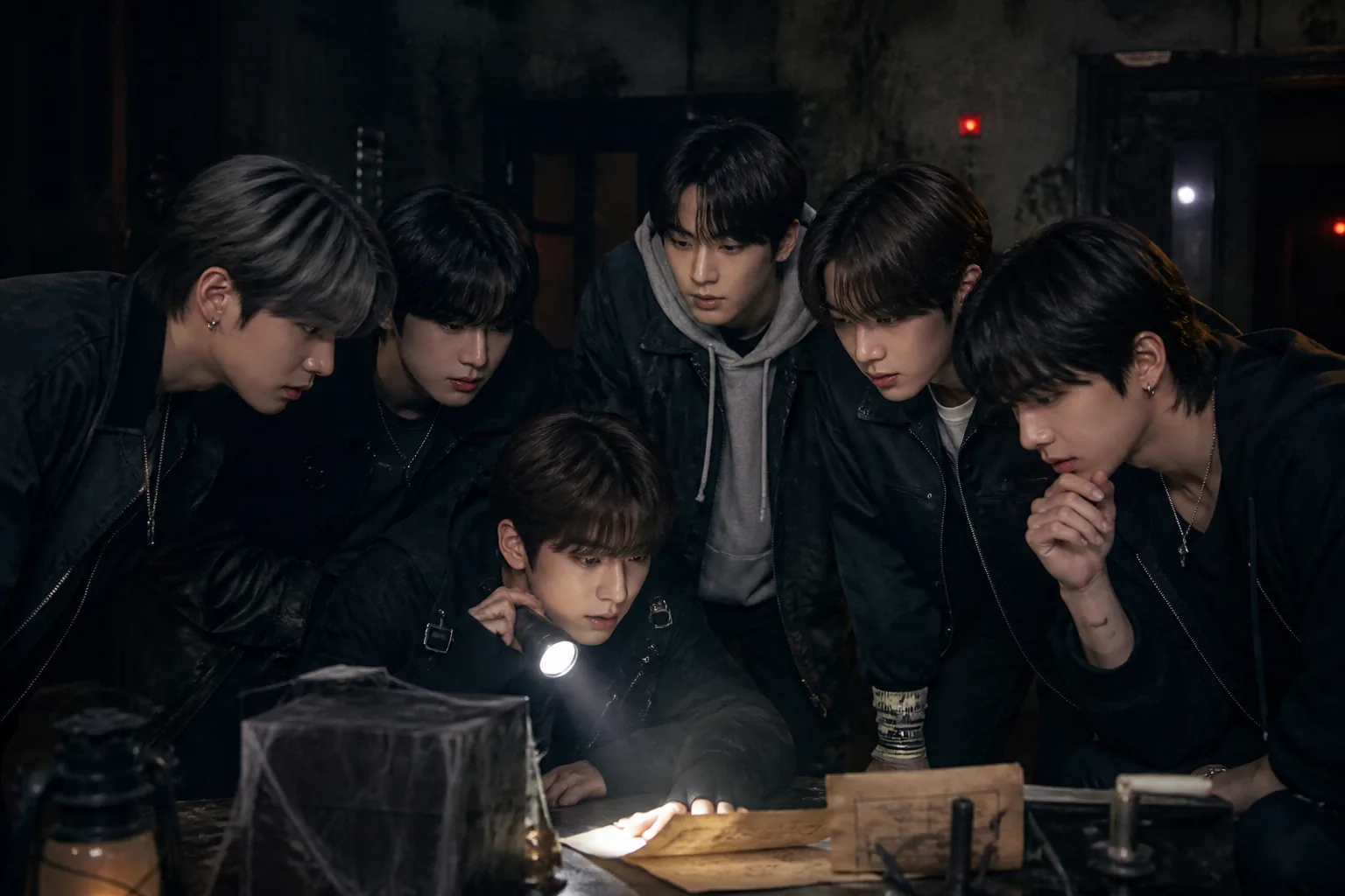 K-pop performers navigating a dramatic nighttime escape challenge