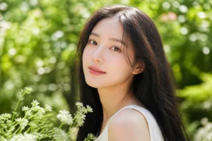 Editorial summer portrait inspired by Lee Se Young's bright seasonal photo update
